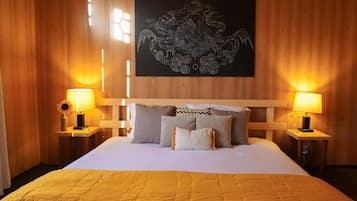 Habitación doble Deluxe, balcón, vista al jardín | Insonorización, tabla de planchar con plancha y wifi gratis