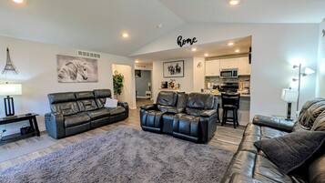 Enormous living room area, perfect for family and social gatherings.