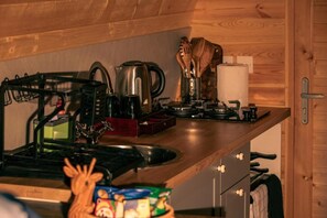 Ferienhütte, Haustiere gestattet, Gartenblick | Eigene Küche