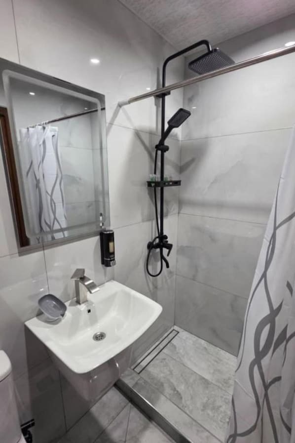 Signature Apartment, 2 Bedrooms | Bathroom | Shower, free toiletries, hair dryer, towels