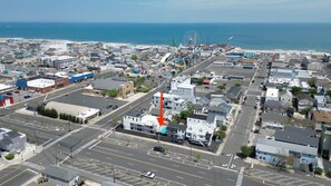 Aerial view - Jersey Shore Stay | Free Parking, Pool, Steps to the Beach (Seaside Heights)