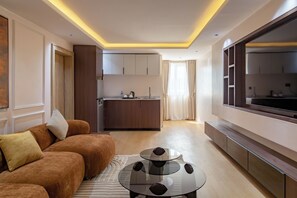 Suite – president, byutsikt | Oppholdsområde