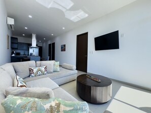 TV - Golden Zone Escape: Stylish New Condo Steps from the Beach & Everything You Love (Mazatlan)