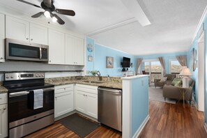 Fridge, microwave, oven, stovetop - Oceanfront Condo w/ Direct Beach Access and Pool! (Nags Head)