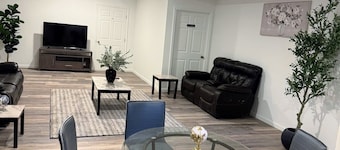 large cozy 2 bedroom and 1 bathroom basement apartment with an External Entry