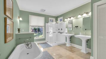 Hair dryer, towels, toilet paper