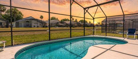 Outdoor pool, a heated pool