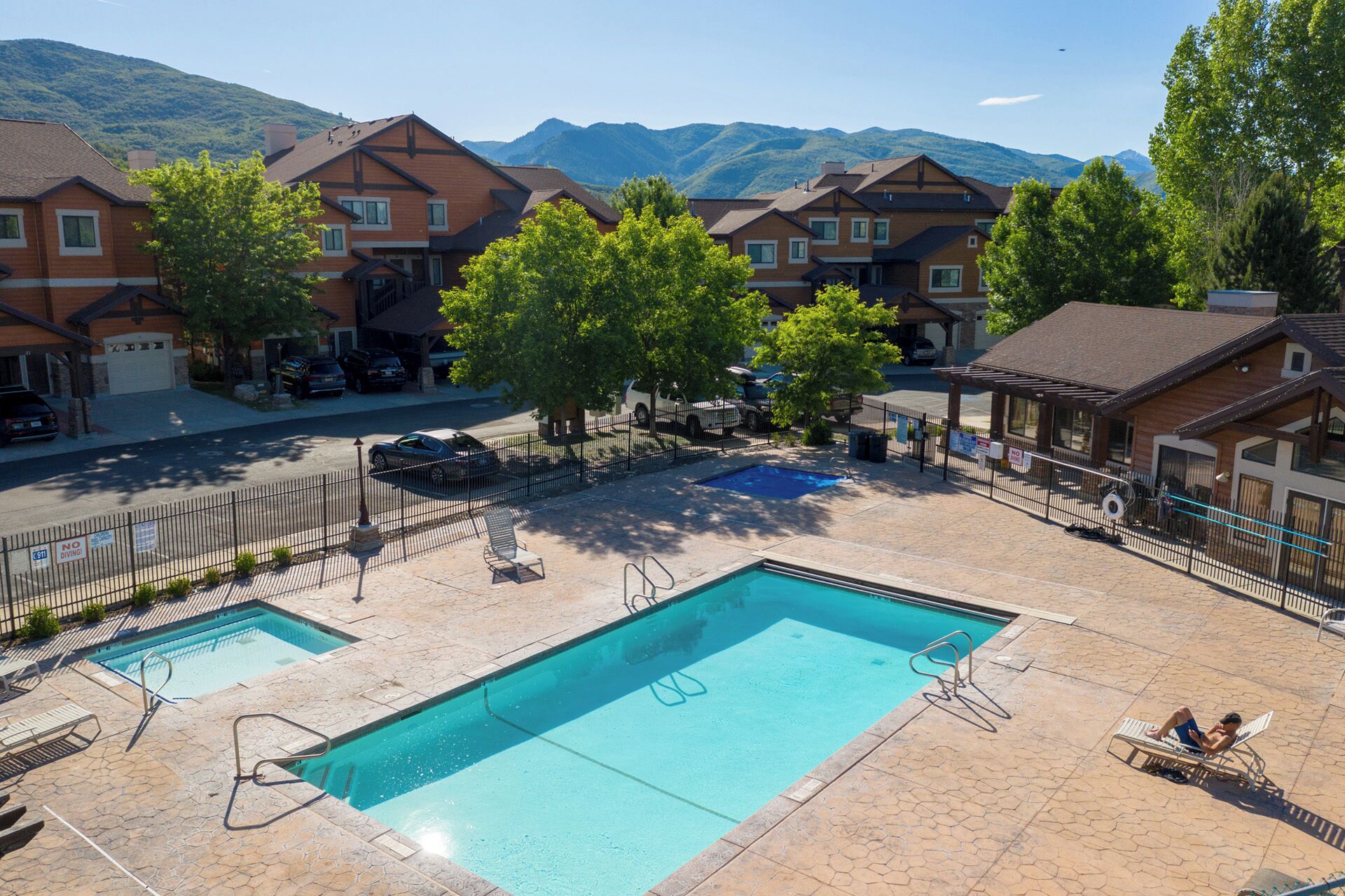 A heated pool
