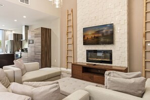 Villa (3 Bedrooms) | Living area | 50-inch TV with cable channels - Stylish Retreat With Large Patio and Living Areas (Kissimmee)