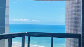 On the beach, white sand, 6 beach bars