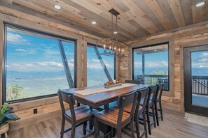 Dining - Luxury Smoky Mountain Cabin + Indoor Pool, Theater, Pickleball + Panoramic Views (Sevierville)