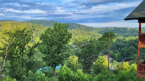 Vue depuis lâhĂ©bergement