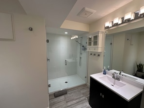 Shower, hair dryer, towels, soap - Private Garden Level Suite
Bright & Spacious (North Vancouver)