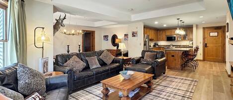 TV, fireplace, offices