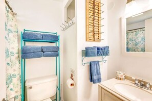 Douche, serviettes fournies