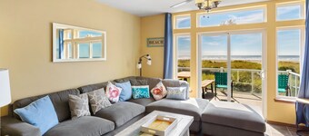 Beachfront Home w/ Hot Tub | Sleeps 9 | Dogs OK