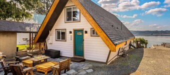 2BR Beachfront A-Frame Retreat | Deck, Views & BBQ
