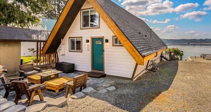 2BR Beachfront A-Frame Retreat | Deck, Views & BBQ