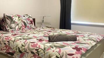 Blackout curtains, iron/ironing board, free WiFi