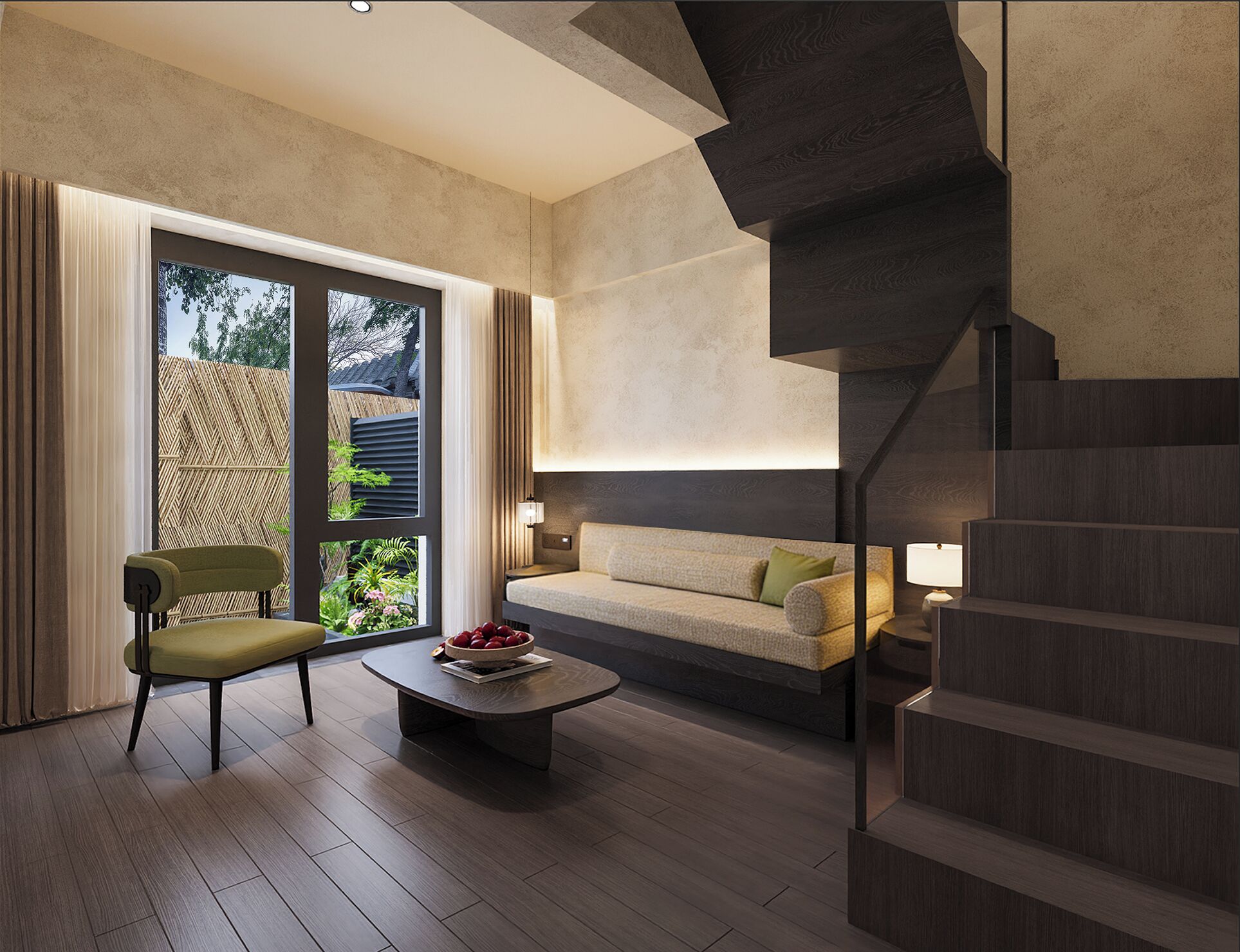 Loft, 1 Tempat Tidur King | Area keluarga | TV dan printer