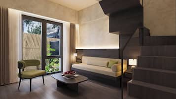 Loft, 1 Tempat Tidur King | Area keluarga | TV dan printer