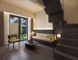 Loft, 1 King Bed | Living area | TV, printers