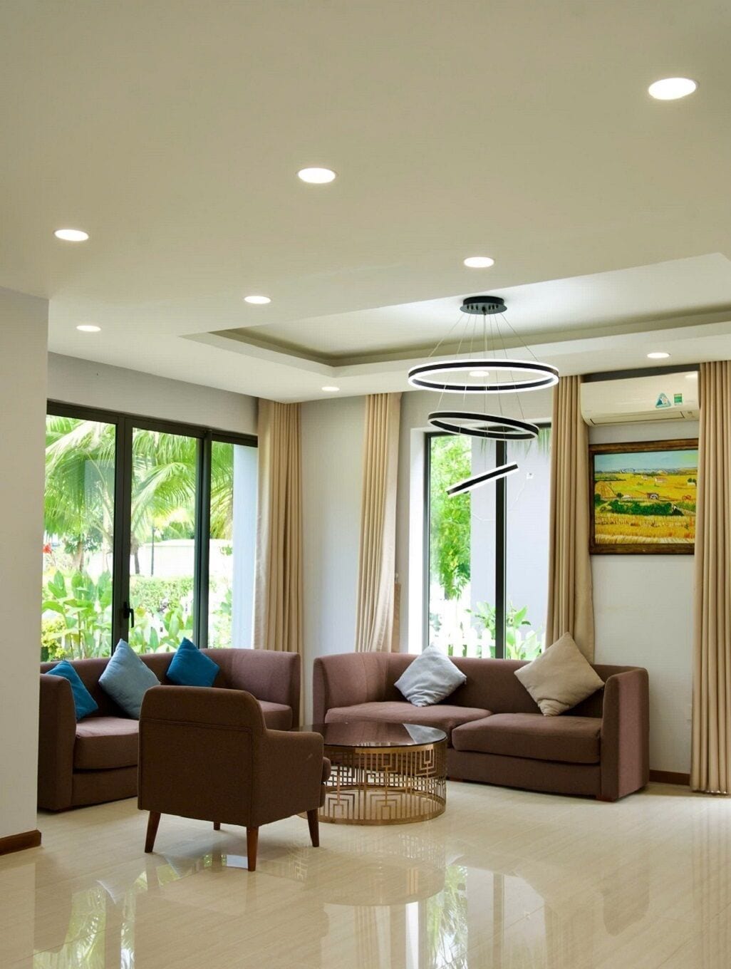 Deluxe Villa, Pool View | Living room