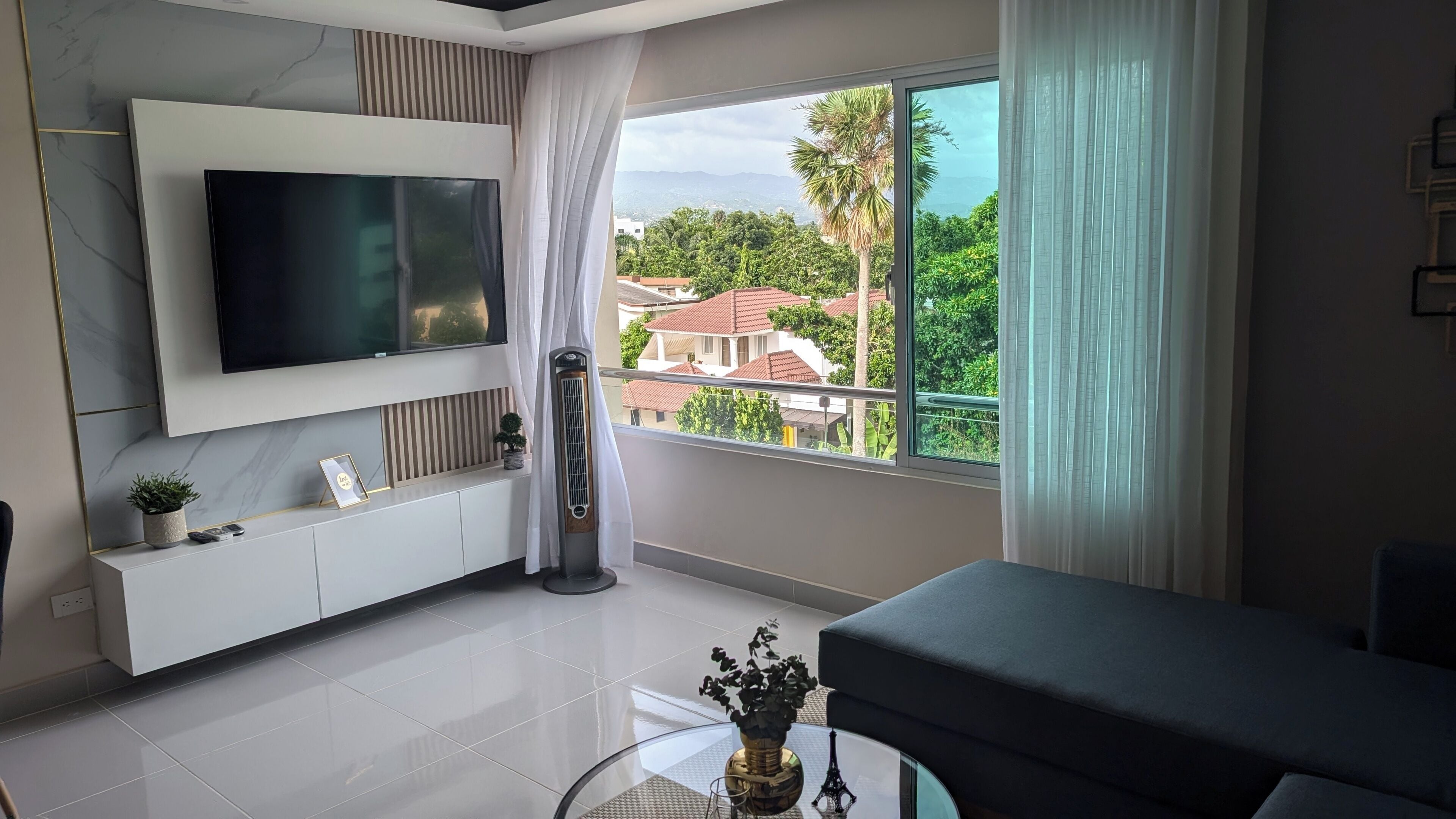Appartement, 2 chambres, fumeurs, vue montagne | Salle de séjour