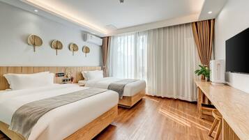 Standard Twin Room, City View | Iron/ironing board, free WiFi