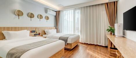 Chambre Standard avec lits jumeaux, vue ville | Fer et planche Ă repasser, Wi-Fi gratuit