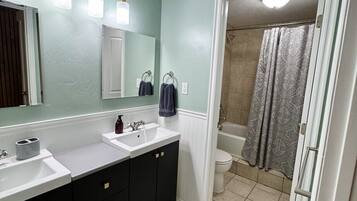 Hair dryer, towels