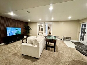 TV, video games, foosball, books