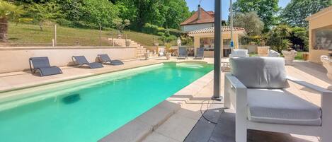 A heated pool