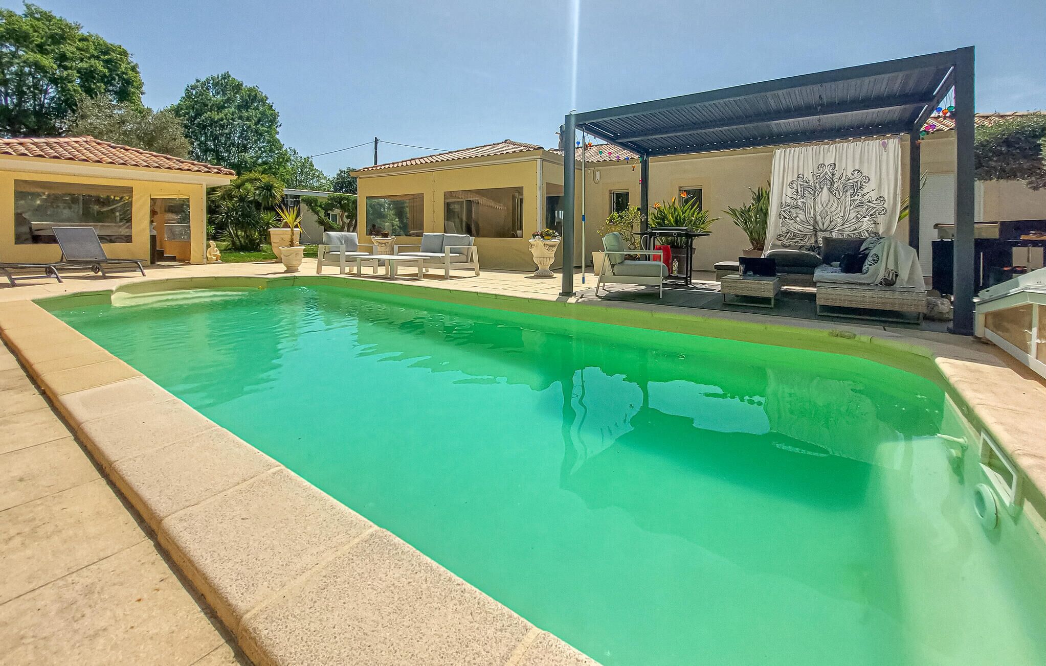 A heated pool