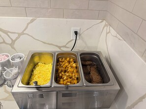 Free daily buffet breakfast
