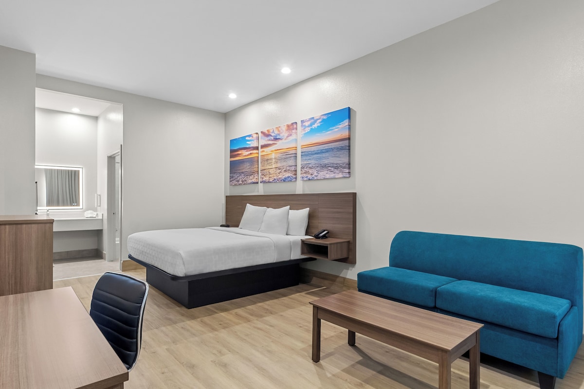 Chambre, 1 très grand lit, accessible aux personnes à mobilité réduite, non-fumeur | Literie de qualité, espace de travail pour ordinateurs portables
