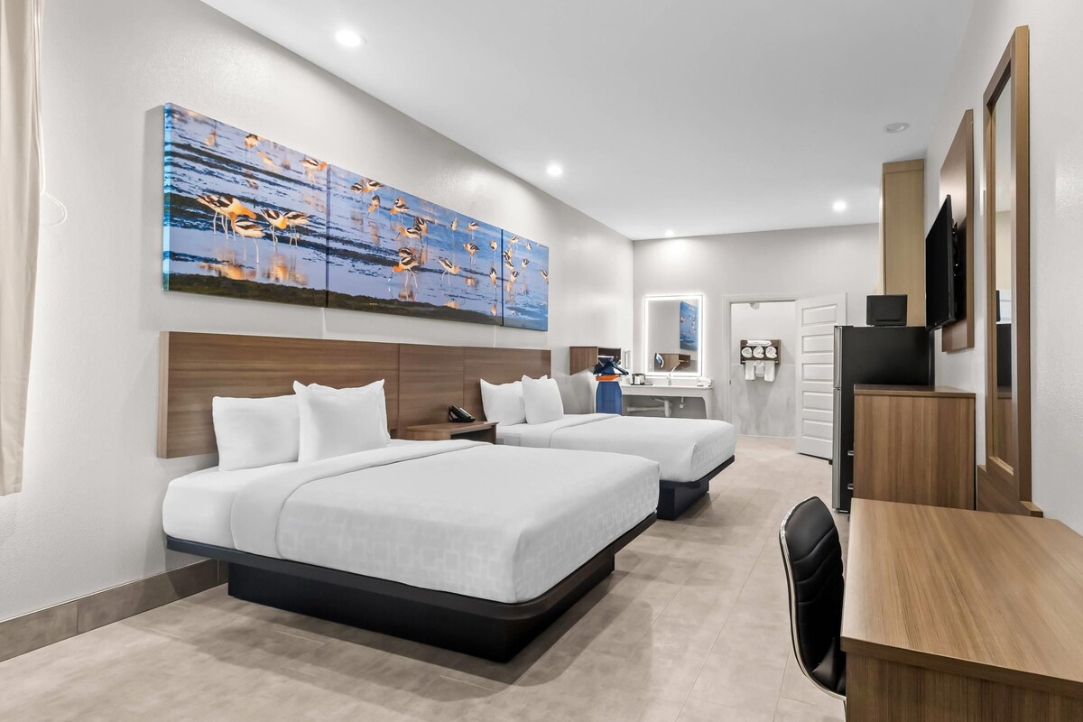 Room, 2 Queen Beds, Accessible, Non Smoking | Premium bedding, laptop workspace, blackout drapes, soundproofing