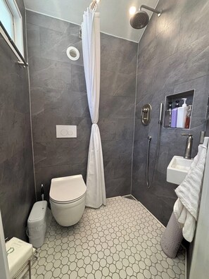 Bathroom - Persimmon Cottage is a bright clean petite modern 1 BR (Bloomington)