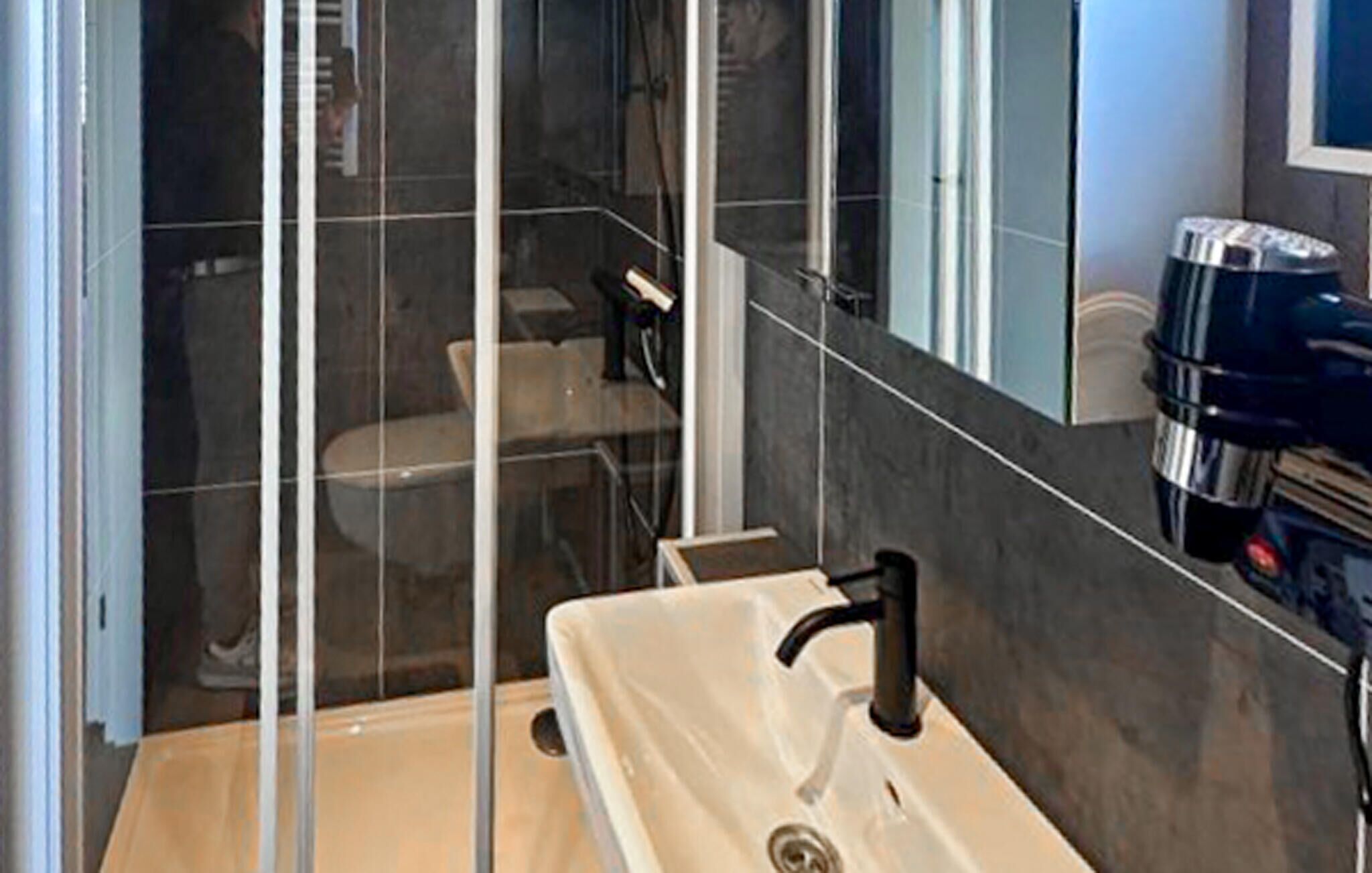 Shower, hair dryer