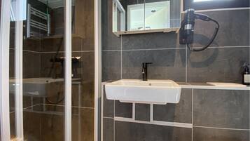 Shower, hair dryer