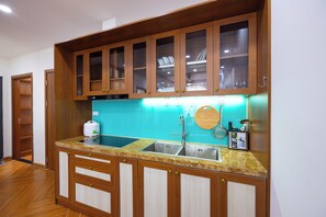 Appartement « Premier », 2 chambres, coin cuisine, vue océan | Cuisine privée