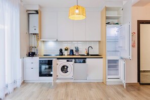 Fridge, oven, stovetop, dishwasher