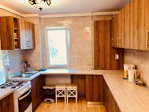 Fridge, oven, stovetop, coffee/tea maker - Joy City Stay Martir Miroslav 15 (Timișoara)