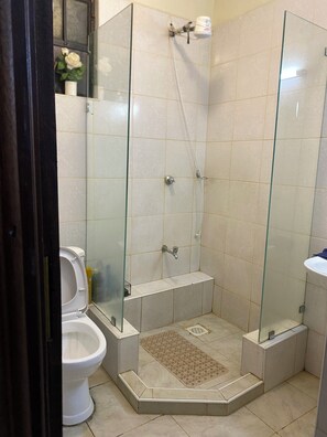 Shower, hair dryer, bidet, towels - Ruaka Karington Studio (Ruaka)