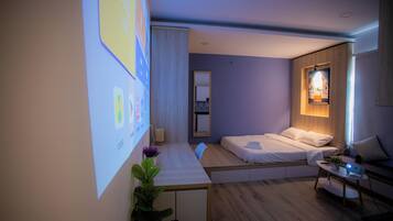 Standard Double or Twin Room | Desk, laptop workspace, blackout drapes, iron/ironing board