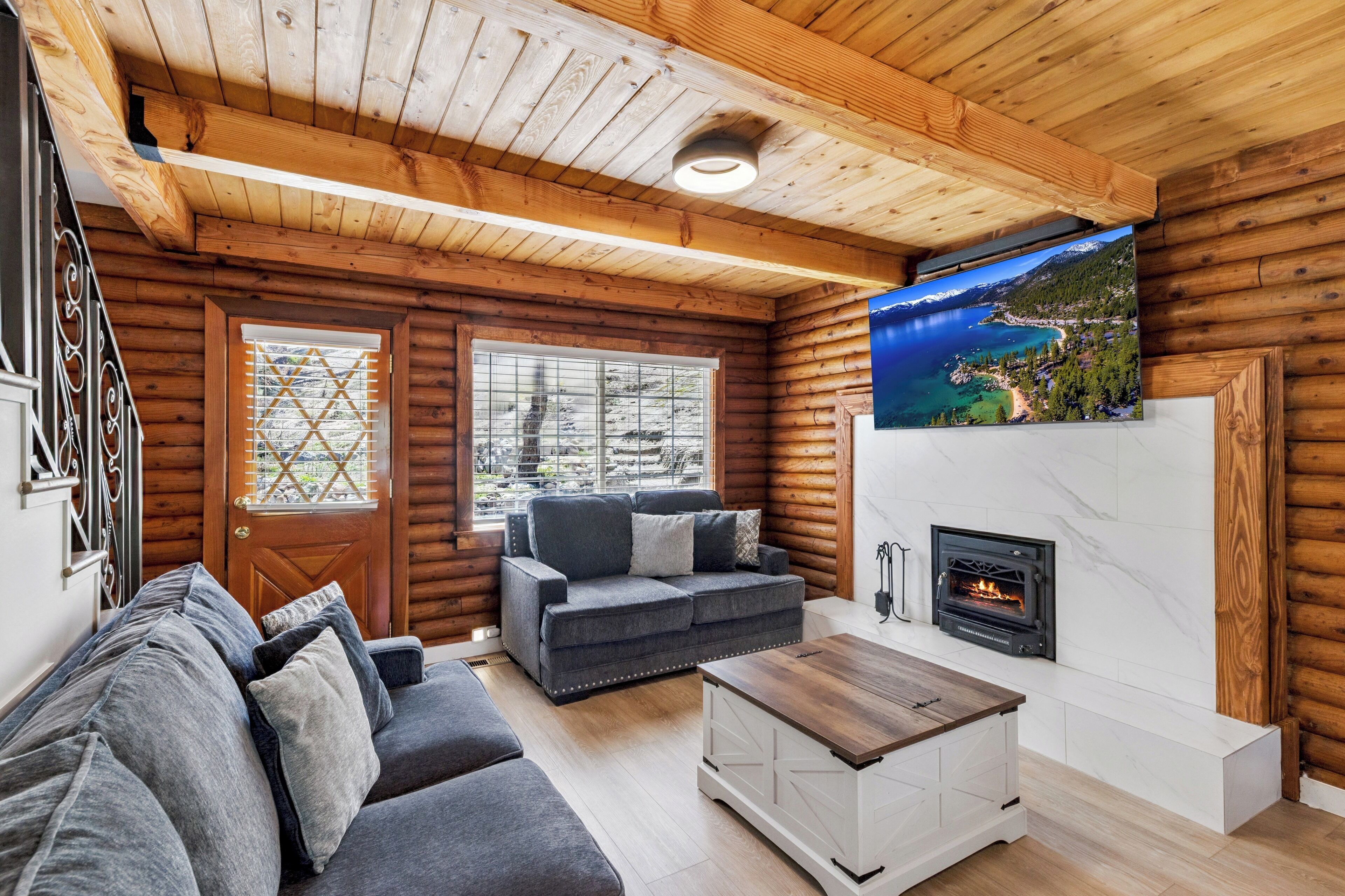 TV connectée, cheminée