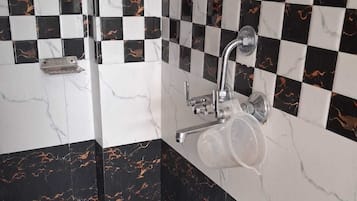 Shower, towels, soap