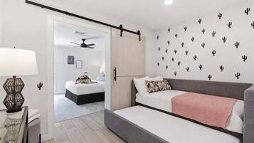 4 bedrooms, iron/ironing board, travel cot, free WiFi