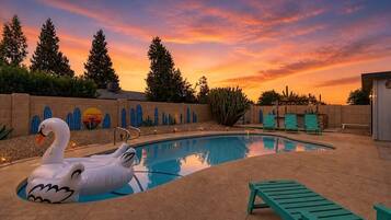 A heated pool