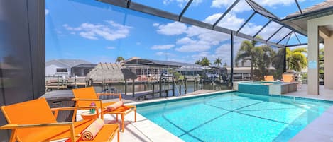 A heated pool
